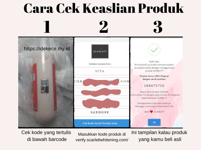 Cek keaslian scarlett body serum